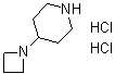 4-(1-Azetidinyl)piperidine dihydrochloride molecular structure (CAS 864246-02-6)