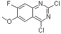 2,4-Dichloro-7-fluoro-6-methoxyquinazoline molecular structure (CAS 864292-37-5)