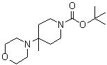 结构式 CAS# 864369-95-9, 4-甲基-4-(4-吗啉基)-1-哌啶羧酸叔丁酯