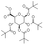 beta-D-Glucopyranuronic acid methyl ester tetrakis(2,2-dimethylpropanoate) molecular structure (CAS 86448-91-1)