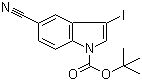 structure of CAS# 864685-26-7, 1-Boc-5-cyano-3-iodoindole;5-Cyano-3-iodoindole-1-carboxylic acid tert-butyl ester