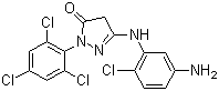 1-(2',4',6'-Trichlorophenyl)-3-(2'-chloro-5'-aminoanilino)-5-pyrazolone molecular structure (CAS 86491-51-2)