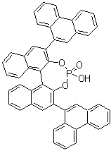 (11bR)-4-Hydroxy-2,6-di-9-phenanthrenyl-dinaphtho[2,1-d:1',2'-f][1,3,2]dioxaphosphepin 4-oxide molecular structure (CAS 864943-22-6)