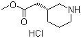 Methyl (R)-piperidine-3-acetate hydrochloride molecular structure (CAS 865157-03-5)
