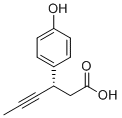 (3S)-3-(4-羟基苯基)-4-己炔酸分子结构 (CAS 865233-35-8)