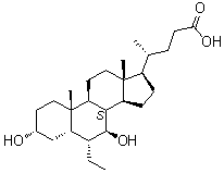 (3alpha,5beta,6alpha,7beta)-6-Ethyl-3,7-dihydroxycholan-24-oic acid molecular structure (CAS 865244-30-0)