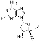 结构式 CAS# 865363-93-5, 2'-脱氧-4'-C-乙炔基-2-氟腺苷