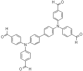 结构式 CAS# 865448-72-2, N,N,N',N'-四(4-甲酰基苯基)-1,1'-联苯-4,4'-二胺