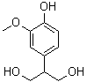 结构式 CAS# 86548-91-6, 2-(4-羟基-3-甲氧基苯基)-1,3-丙二醇