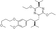 (2S,5R)-3,6-Diethoxy-2,5-dihydro-2-[(2S)-2-[[4-methoxy-3-(3-methoxypropoxy)phenyl]methyl]-3-methylbutyl]-5-(1-methylethyl)pyrazine molecular structure (CAS 866030-33-3)
