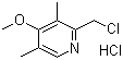2-氯甲基-3,5-二甲基-4-甲氧基吡啶盐酸盐分子结构 (CAS 86604-75-3)