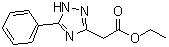 5-苯基-1H-1,2,4-三唑-3-乙酸乙酯分子结构 (CAS 866136-08-5)