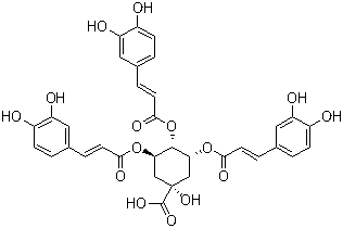 3,4,5-三咖啡酰奎宁酸分子结构 (CAS 86632-03-3)