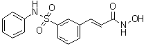 structure of CAS# 866323-14-0, Belinostat;(2E)-N-Hydroxy-3-[3-[(phenylamino)sulfonyl]phenyl]-2-propenamide; Beleodaq; PX 105684; PXD 101