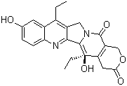 structure of CAS# 86639-52-3, 7-Ethyl-10-hydroxycamptothecin;4,11-Diethyl-4,9-dihydroxy-1H-pyrano[3',4':6,7]indolizino[1,2-b]quinoline-3,14(4H,12H)-dione