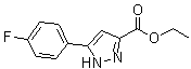 Ethyl 5-(4-fluorophenyl)-1H-pyrazole-3-carboxylate molecular structure (CAS 866588-11-6)