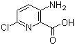 structure of CAS# 866807-27-4, 3-Amino-6-chloropyridine-2-carboxylic acid