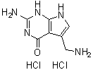 2-Amino-5-(aminomethyl)-1,7-dihydro-4H-pyrrolo[2,3-d]pyrimidin-4-one dihydrochloride molecular structure (CAS 86694-45-3)