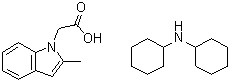 2-Methyl-1H-indole-1-acetic acid compd. with N-cyclohexylcyclohexanamine (1:1) molecular structure (CAS 86704-56-5)