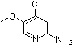 2-氨基-4-氯-5-甲氧基吡啶分子结构 (CAS 867131-26-8)
