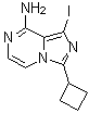 3-Cyclobutyl-1-iodoimidazo[1,5-a]pyrazin-8-amine molecular structure (CAS 867165-11-5)