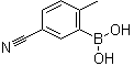 (5-Cyano-2-methylphenyl)boronic acid molecular structure (CAS 867333-43-5)
