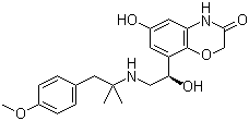 6-羟基-8-[(1R)-1-羟基-2-[[2-(4-甲氧基苯基)-1,1-二甲基乙基]氨基]乙基]-2H-1,4-苯并恶嗪-3(4H)-酮分子结构 (CAS 868049-49-4)