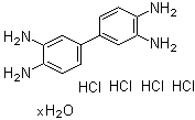 [1,1'-Biphenyl]-3,3',4,4'-tetramine tetrahydrochloride hydrate molecular structure (CAS 868272-85-9)