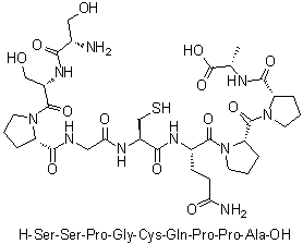 L-Seryl-L-seryl-L-prolylglycyl-L-cysteinyl-L-glutaminyl-L-prolyl-L-prolyl-L-alanine molecular structure (CAS 868527-34-8)