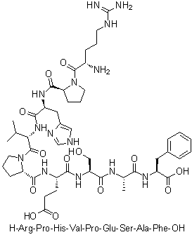 L-Arginyl-L-prolyl-L-histidyl-L-valyl-L-prolyl-L-alpha-glutamyl-L-seryl-L-alanyl-L-phenylalanine molecular structure (CAS 868527-37-1)