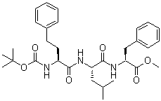 N-[(S)-2-(叔丁氧羰基氨基)-4-苯基丁酰基]-L-亮氨酰-L-苯丙氨酸甲酯分子结构 (CAS 868539-96-2)