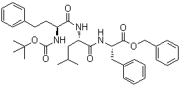 (alphaS)-alpha-[[(1,1-Dimethylethoxy)carbonyl]amino]benzenebutanoyl-L-leucyl-L-phenylalanine phenylmethyl ester molecular structure (CAS 868540-15-2)