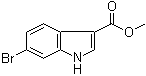 结构式 CAS# 868656-97-7, 6-溴-1H-吲哚-3-羧酸甲酯