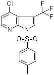 4-Chloro-1-[(4-methylphenyl)sulfonyl]-3-(trifluoromethyl)-1H-pyrrolo[2,3-b]pyridine molecular structure (CAS 869335-74-0)