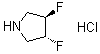 structure of CAS# 869481-92-5, (3R,4R)-rel-3,4-Difluoropyrrolidine hydrochloride