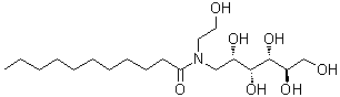 1-脱氧-1-[(2-羟基乙基)(1-氧代十一烷基)氨基]-D-山梨糖醇分子结构 (CAS 869654-10-4)