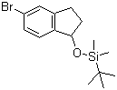 [(5-Bromo-2,3-dihydro-1H-inden-1-yl)oxy](1,1-dimethylethyl)dimethylsilane molecular structure (CAS 869725-76-8)