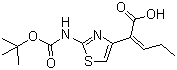 (Z)-2-(2-tert-Butoxycarbonylaminothiazol-4-yl)-2-pentenoic acid molecular structure (CAS 86978-24-7)
