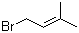 1-溴-3-甲基-2-丁烯分子结构 (CAS 870-63-3)