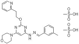 结构式 CAS# 870087-36-8, 阿吡莫德甲磺酸盐