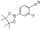 结构式 CAS# 870238-67-8, 4-氰基-3-氟苯硼酸频哪醇酯