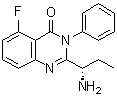 2-[(1S)-1-Aminopropyl]-5-fluoro-3-phenyl-4(3H)-quinazolinone molecular structure (CAS 870281-86-0)