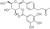 structure of CAS# 87075-18-1, Isolindleyin;4-[4-[[2-O-(3,4,5-Trihydroxybenzoyl)-beta-D-glucopyranosyl]oxy]phenyl]-2-butanone
