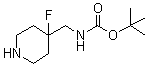 4-[(tert-Butoxycarbonylamino)methyl]-4-fluoropiperidine molecular structure (CAS 871022-62-7)