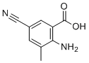 2-Amino-5-cyano-3-methylbenzoic acid molecular structure (CAS 871239-18-8)