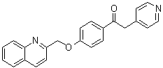 structure of CAS# 871507-15-2, 2-(Pyridin-4-yl)-1-[4-(quinolin-2-ylmethoxy)phenyl]ethanone