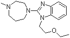 structure of CAS# 87233-61-2, Emedastine;1-(2-Ethoxyethyl)-2-(4-methyl-1,4-diazepan-1-yl)benzimidazole