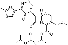 头孢泊肟酯分子结构 (CAS 87239-81-4)