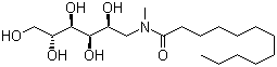 N-甲基-N-十二碳酰基葡萄糖胺分子结构 (CAS 87246-72-8)