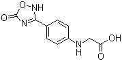 结构式 CAS# 872728-82-0, N-[4-(2,5-二氢-5-氧代-1,2,4-恶二唑-3-基)苯基]甘氨酸